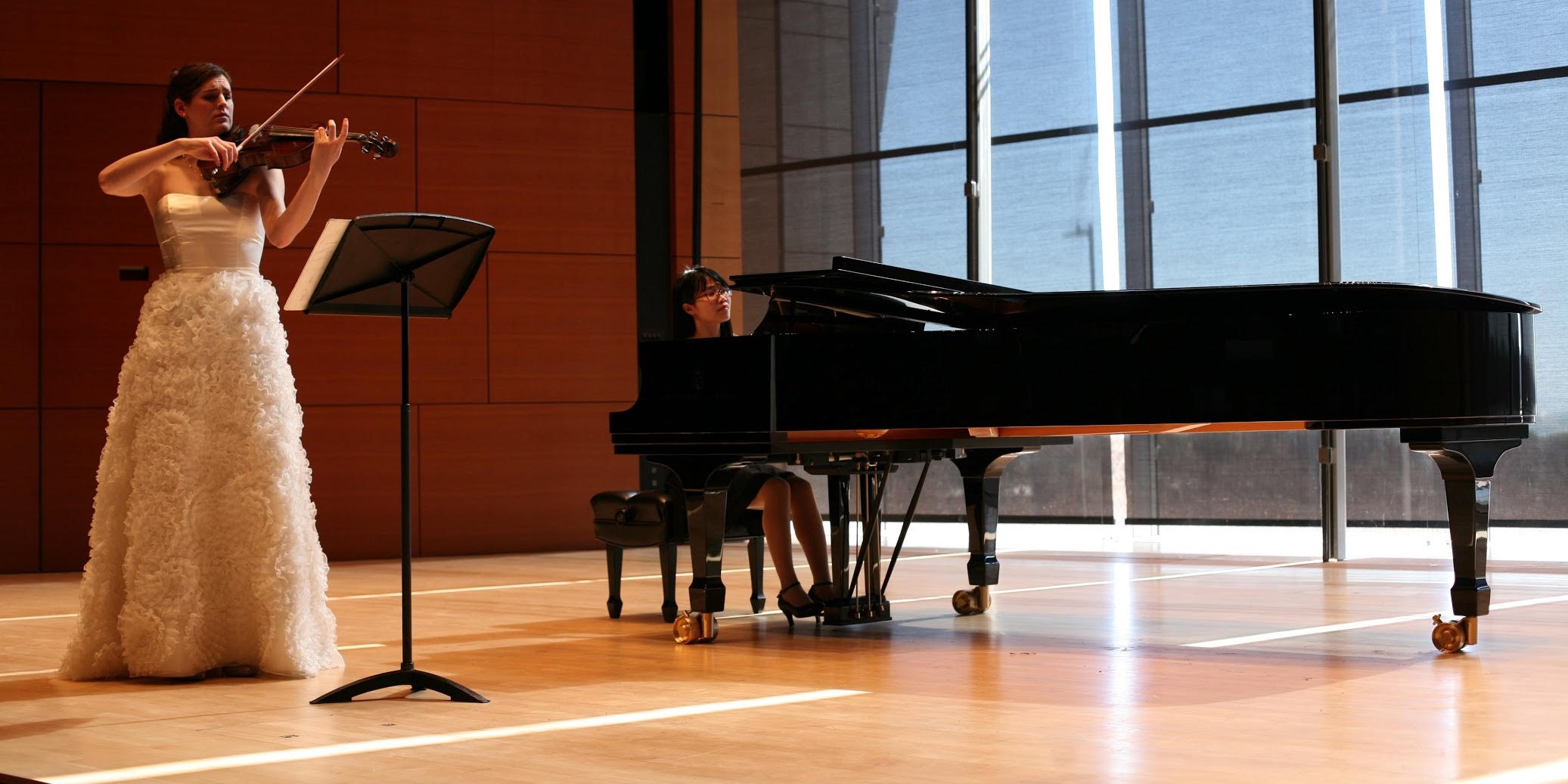 Hannah performs in Galvin Hall.