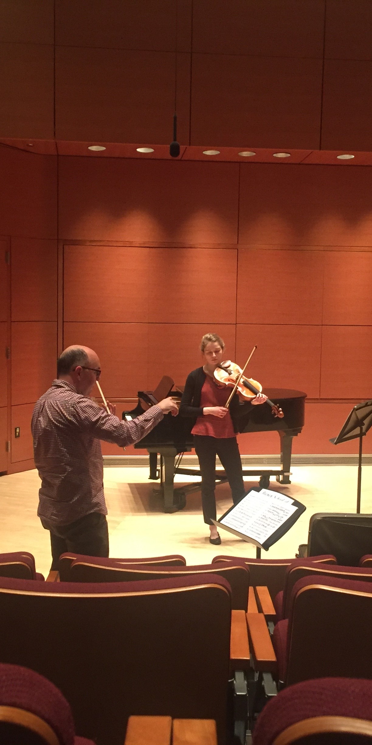 Helen works with the CSO's Baird Dodge in a masterclass.