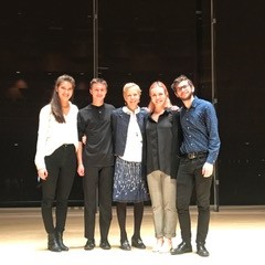 The winners of the 2020 Viola Prize with Augusta Read Thomas.